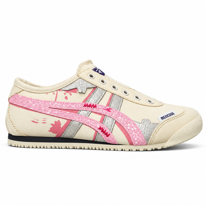 Onitsuka Tiger Mexico 66 Cream Silver Pink Custom