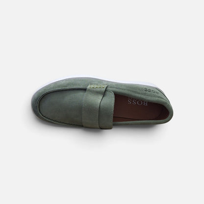Boss Suede Loafers Mint Green