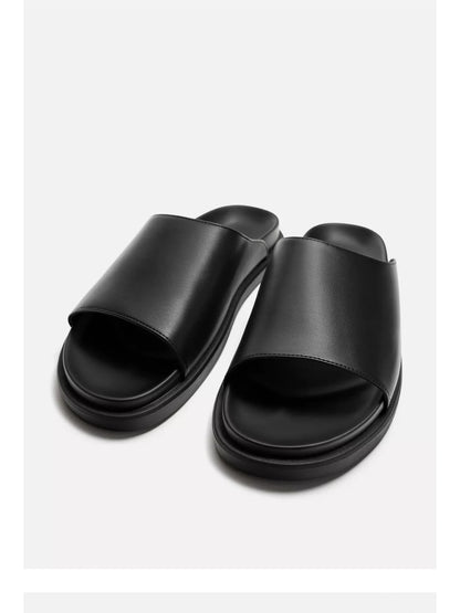 Original ZARA Leather Sole Slippers
