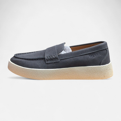 Boss Suede Loafers Dark Gray